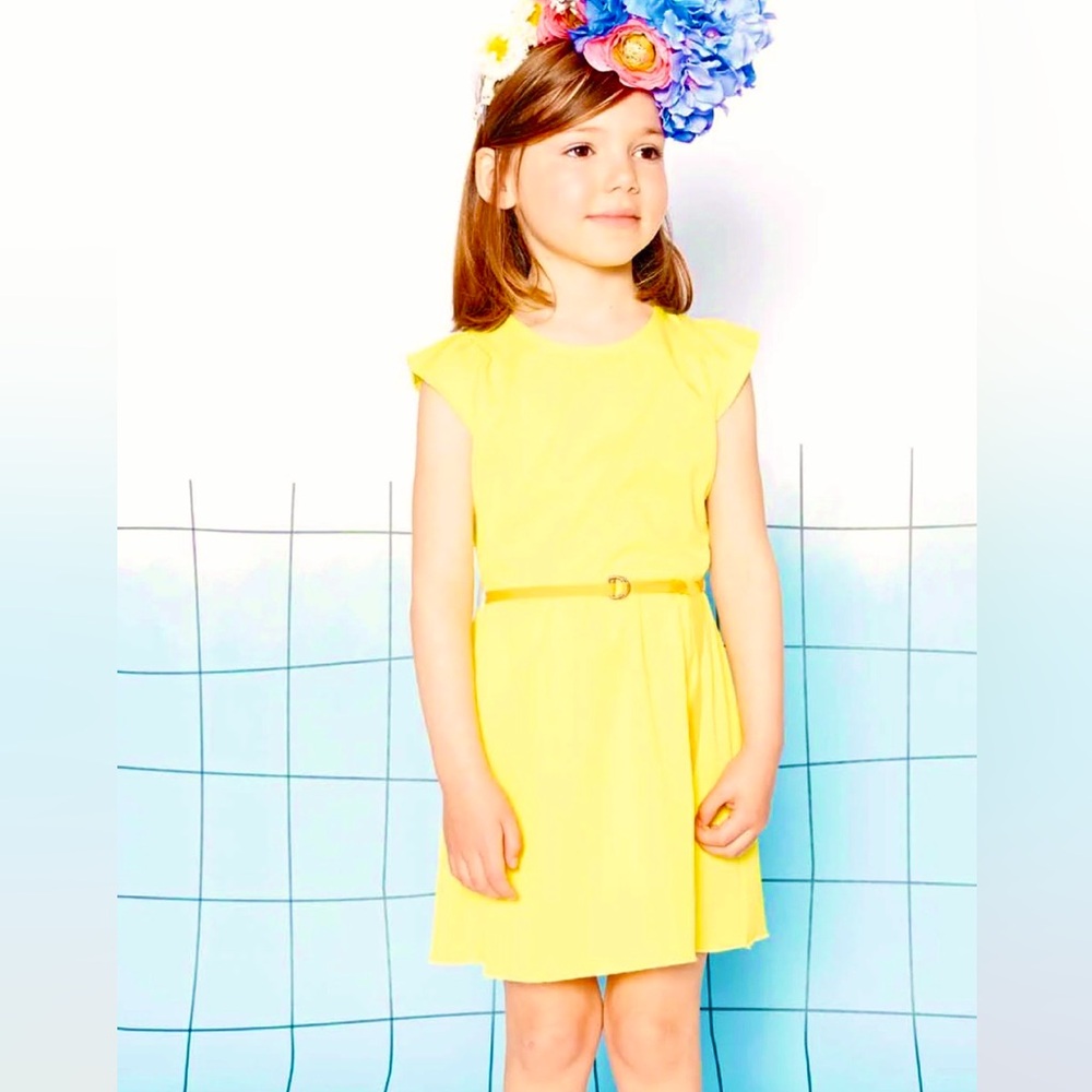 Carrement Beau Yellow Open Back Dress 4T
